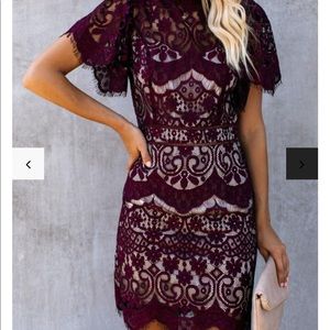 ViCi Symphony Wine Lace Dress